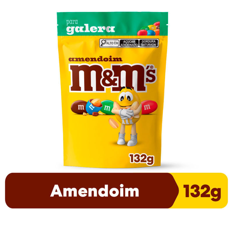Chocolate M&M's Amendoim 132g - Farmácia Online Drogal
