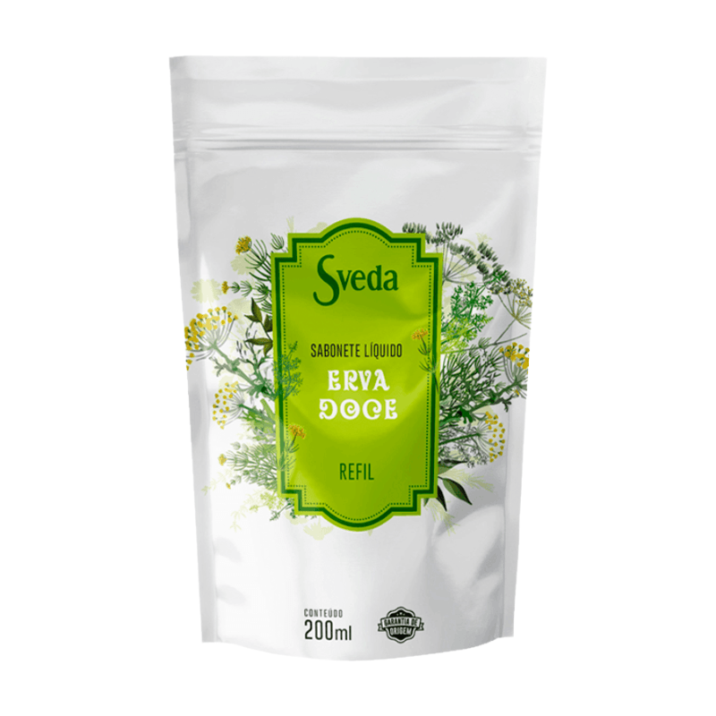 Refil Sveda Erva Doce 200ml: Pele Macia e Perfumada | Drogal