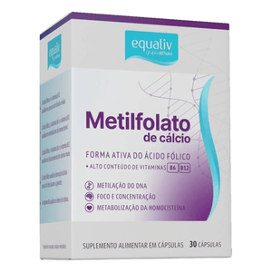 Suplemento Alimentar Equaliv Metilfolato de Cálcio 30 Cápsulas
