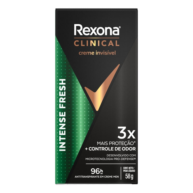 Desodorante em Creme Rexona Clinical Clean 96h 58g | Drogal