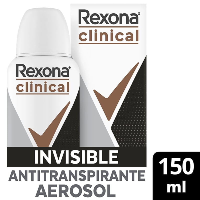 Rexona Clinical Invisible 150ml: 3x Mais Proteção | Drogal