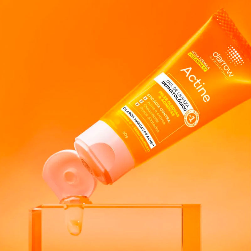 Kit Protetor Solar Aqua Fluid Antioleosidade com Cor 1.5 Claro/Médio FPS 60 Actine 40g + Gel de Limpeza 40g
