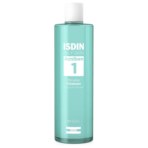 Água Micelar Isdin Acniben Micellar Cleanser para Pele Oleosa 400ml