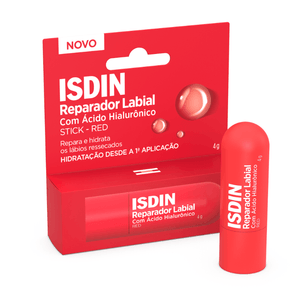 Reparador Labial Isdin Stick com Ácido Hialurônico Red 4g