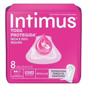Absorvente Intimus Toda Protegida Cobertura Seca Sem Abas 8 Unidades