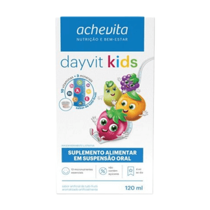 Suplemento Alimentar DayVit Kids Polivitamínico Infantil Suspensão Oral Sabor Tutti-Frutti 120ml