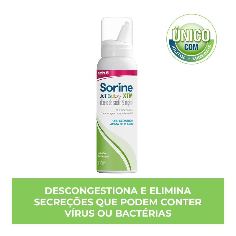 Sorine Jet Baby XTM 9mg/ml Solução Nasal 100ml | Drogal