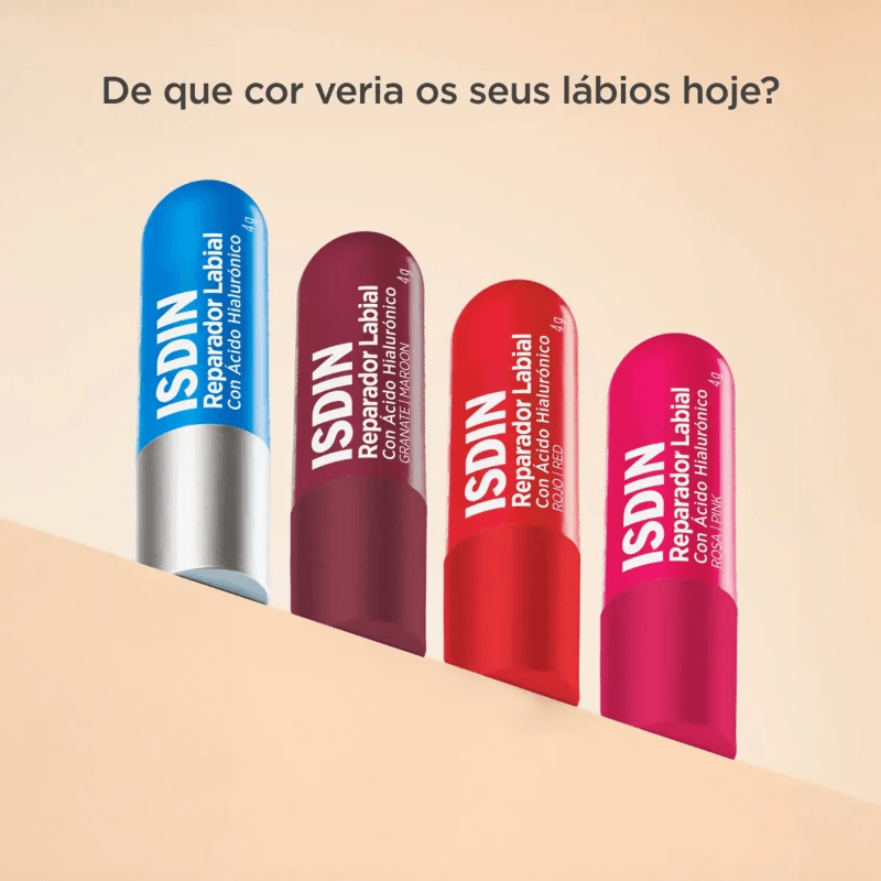 Reparador Labial Stick Grape Isdin Ácido Hialurônico 4g
