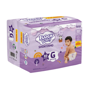 Fralda Calça Descartável Flock Baby Comfort Hiper G 60 Unidades