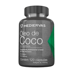 Óleo De Coco 1000mg Mediervas 120 Cápsulas Softgels