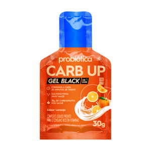Gel Energético Carb Up Black Probiótica Sabor Laranja 30g