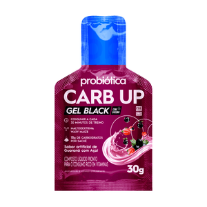 Gel Energético Carb Up Black Probiótica Sabor Guaraná Com Açaí 30g