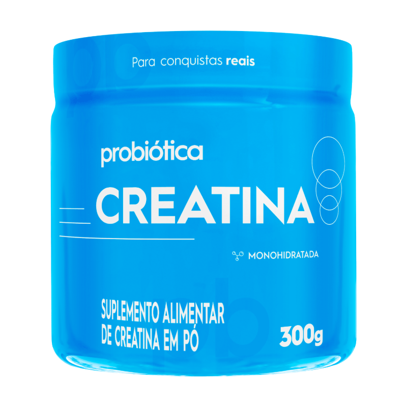 Embalagem do Suplemento Alimentar Creatina Probiótica Monohidratada 300g