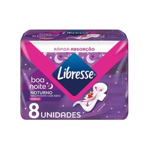 Absorvente Libresse Noturno Suave com Abas 8 Unidades