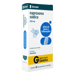 Naproxeno Sódico 550mg Germed 10 Comprimidos