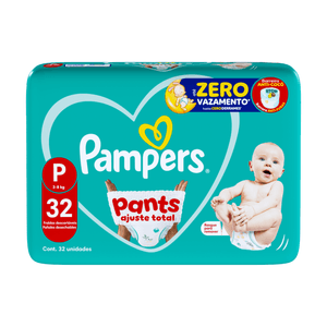 Fralda Pampers Pants Ajuste Total P 32 Unidades