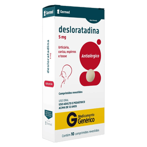 Desloratadina 5mg Germed 10 Comprimidos Revestidos