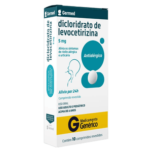 Dicloridrato de Levocetirizina 5mg Germed 10 Comprimidos Revestidos