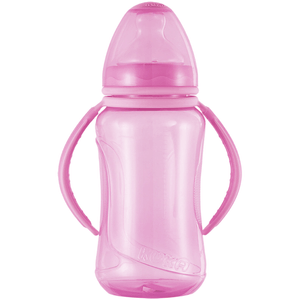 Mamadeira Kuka Aquarela Big Orto Com Alça Nº2 Rosa 330ml