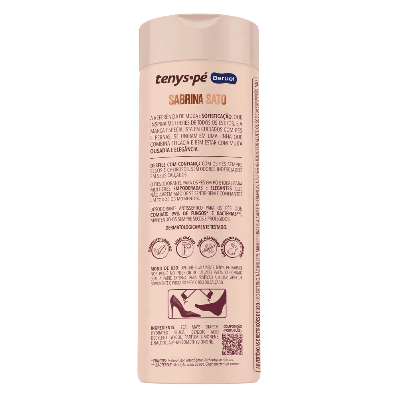 Talco Desodorante Para Os Pés Tenys Pé Baruel Sabrina Sato 100g