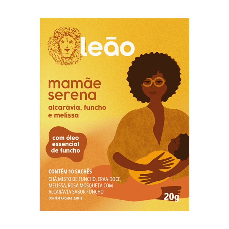 Chá Leão Mamãe Serena Funcho e Melissa 10 Sachês 20g