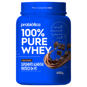 Suplemento Alimentar Probiótica 100% Whey Nutra Mais Sabor Chocolate 450g