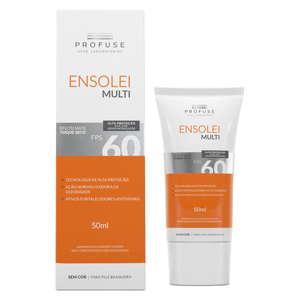 Protetor Solar Facial Profuse Ensolei Multi Toque Seco FPS60 Sem Cor 50ml