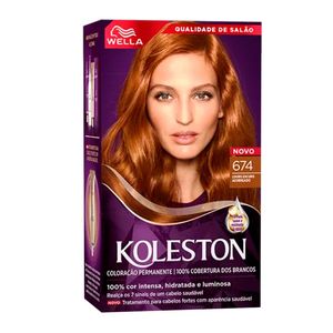 Tinta de Cabelo Koleston Loiro Escuro Acobreado 674