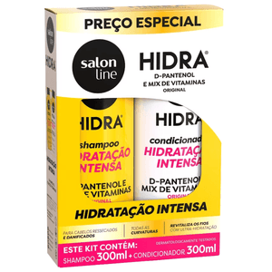 Kit Shampoo + Condicionador Salon Line Hidra D-Pantenole Mix de Vitaminas Hidratação Intensa 300ml Cada