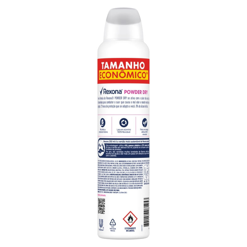 Desodorante Aerosol Rexona Powder Dry - Compre na Drogal