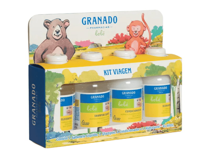 001-kit-viagem-granado-bebe-sabonete-liquido-shampoo-condicionador-hidratante-60ml-cada-farmacia-drogal