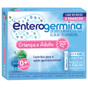Enterogermina Criança e Adulto 5 Frascos 5ml Cada