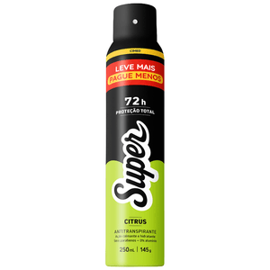 Desodorante Antitranspirante Aerossol Cimed Super Citrus 250ml