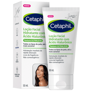 Loção Facial Hidratante Cetaphil com Ácido Hialurônico Textura Ultraleve 50ml
