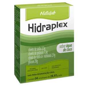 Hidraplex Pó Natulab Sabor Água de Coco 4 Envelopes de 27,9g