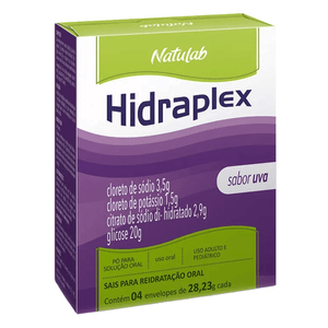 Hidraplex Pó Natulab Sabor Uva 4 Envelopes de 27,9g