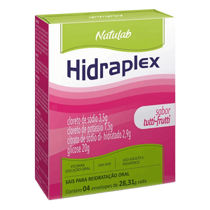 Hidraplex Pó Natulab SaborTutti-Frutti 4 Envelopes de 27,9g