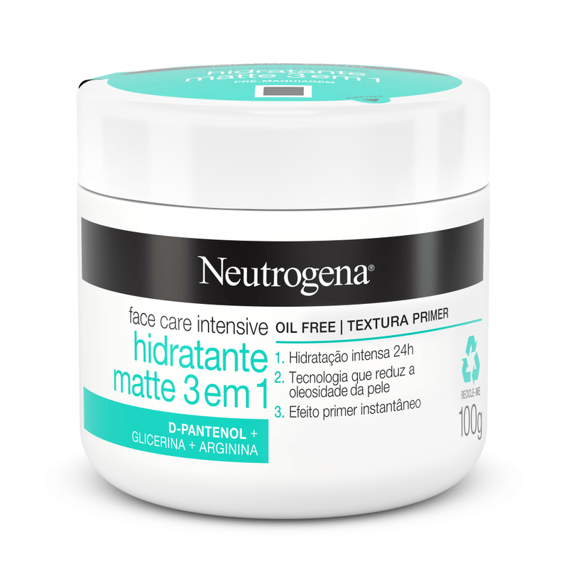 Hidratante Matte 3 em 1 Neutrogena Face Care Intensive 100g