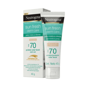 Protetor Solar Facial Neutrogena Sun Fresh Derm Care Pele Clara FPS70 40g