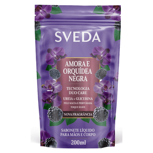 Refil Sabonete Líquido Sveda Amora e Orquídea Negra 200ml