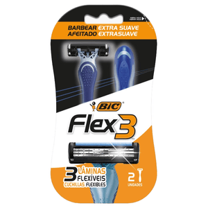 Aparelho de Barbear Bic Flex3 Extra Suave 2 Unidades