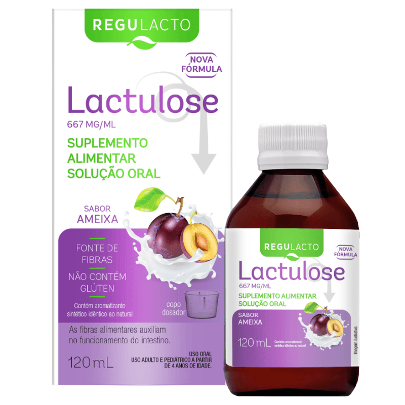 Regulacto Lactulose 667mg Ameixa 120ml | Drogal
