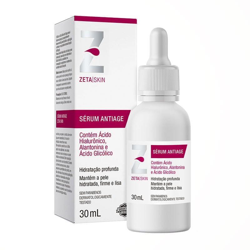 Sérum Antiage Zeta Skin 30ml Hidratação Profunda