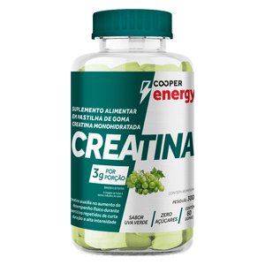 Suplemento Alimentar Creatina Cooper Energy Sabor Uva Verde 60 Gomas