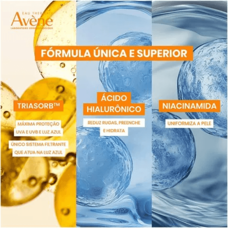 Encontraproduto.com.br - Protetor Solar Facial Eau Thermale Avène FPS 60 Mat Perfect Anti-Idade+ Cor 3 Média Escura 40g