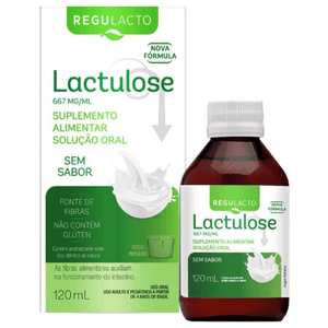 Suplemento Alimentar Regulacto Lactulose 667mg/ml Sem Sabor 120ml + Copo Dosador