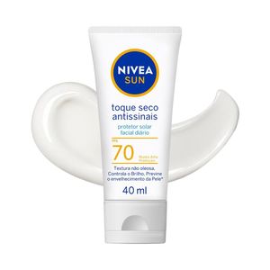 Protetor Solar Facial Nivea Sun Toque Seco Antissinais FPS70 40ml