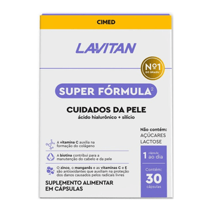 Suplemento Alimentar Cuidados da Pele Lavitan Super Fórmula 30 Cápsulas