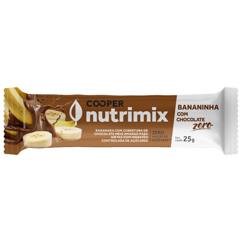 Barra de Bananinha com Chocolate Zero Nutrimix 25g | Drogal
