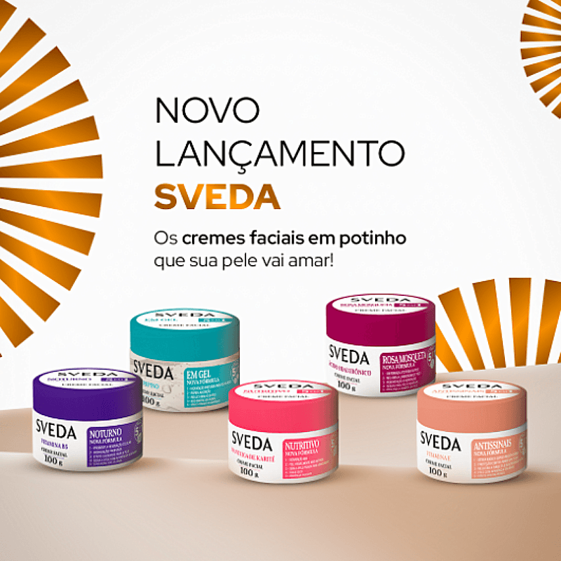 Creme Facial Sveda Care Rosa Mosqueta 100g Hidratante